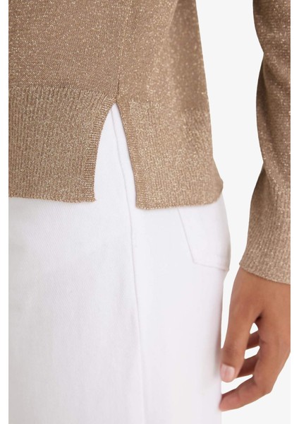 Regular Fit Bisiklet Yaka Triko Kazak C6818AX25WN