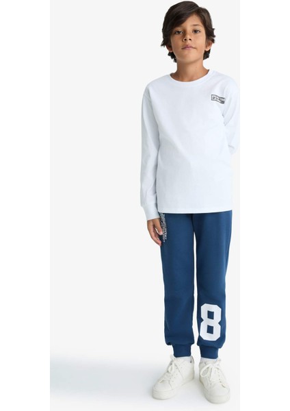 Erkek Çocuk Beli Lastikli Baskılı Eşofman Altı F2715A825WN