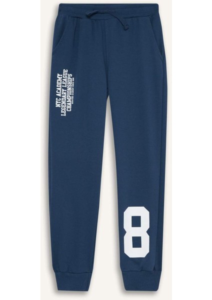 Erkek Çocuk Beli Lastikli Baskılı Eşofman Altı F2715A825WN