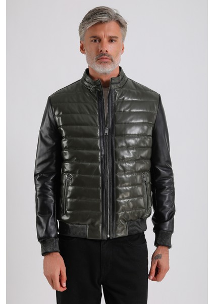 Yamal Erkek Hakiki Şişme Deri Mont modelleri