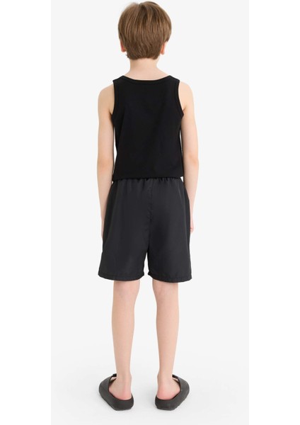 Erkek Çocuk Beli Lastikli Baskılı Şort F2417A825HS