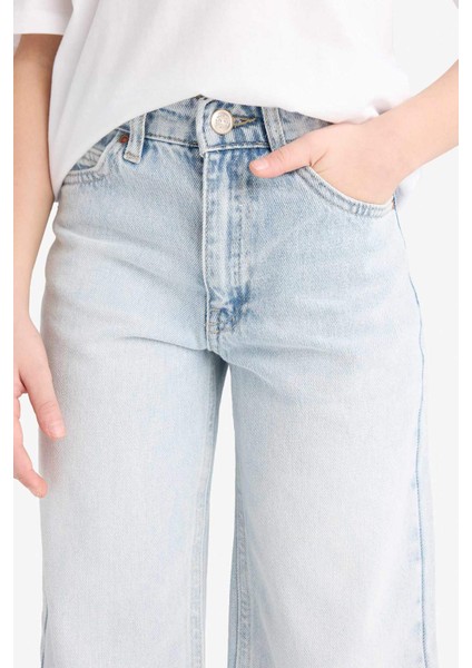 Kız Çocuk Straight Wide Jean Pantolon