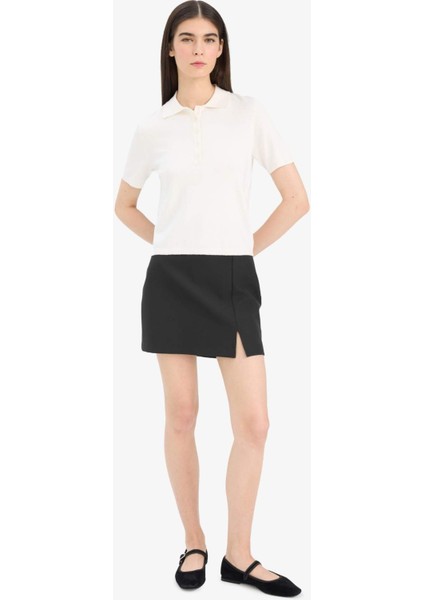 A Kesim Normal Bel Mini Siyah Etek F2784AX25SP