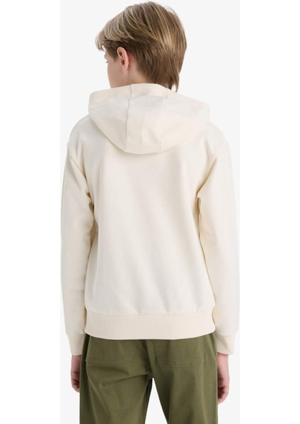 Erkek Çocuk Kapüşonlu Baskılı Sweatshirt F2844A825AU