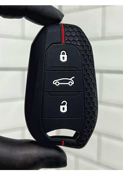 Citroen C3 C4 Cactus C4 Picasso C3 Aircross C5 Aircross Jumpy Petek Desenli Silikon Anahtar Kılıfı modelleri