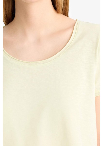 Regular Fit Yuvarlak Yaka Basic Düz Kısa Kollu Tişört K1508AZ25SM