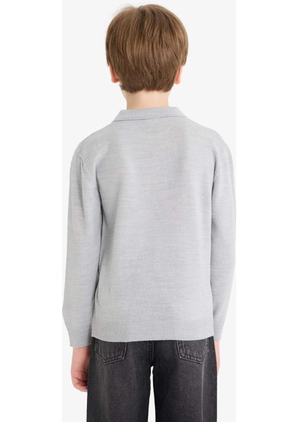 Erkek Çocuk Okul Polo Yaka Kazak F3739A825AU