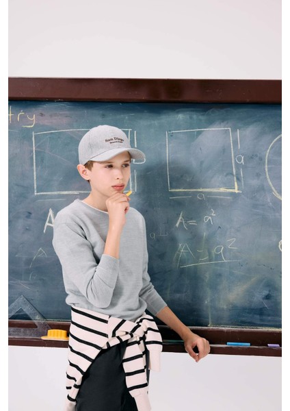 Erkek Çocuk Okul V Yaka Triko Kazak F3733A825AU