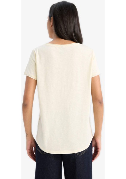 Regular Fit Yuvarlak Yaka Basic Düz Kısa Kollu Tişört K1508AZ25SM