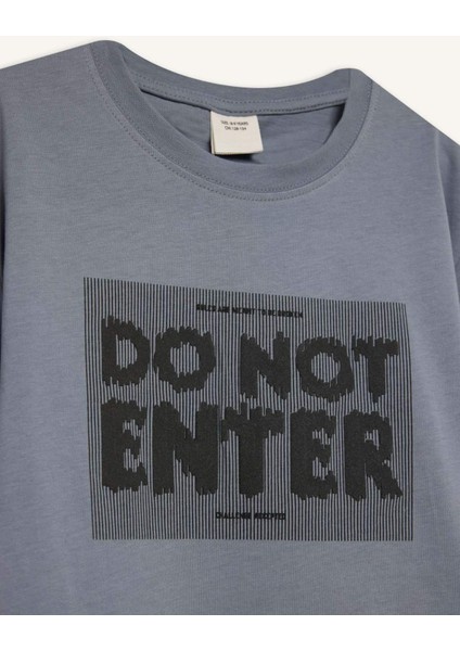 Erkek Çocuk Bisiklet Yaka Baskılı Kısa Kollu Tişört F3765A825AU