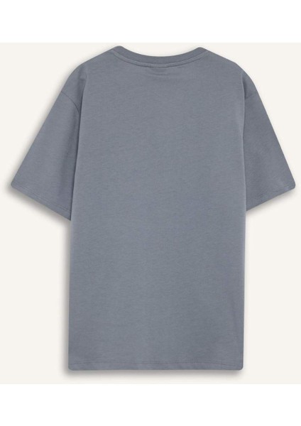 Erkek Çocuk Bisiklet Yaka Baskılı Kısa Kollu Tişört F3765A825AU