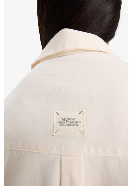 Kız Çocuk Oversize Geniş Kalıp Pamuklu Uzun Kollu Gömlek E9740A825AU