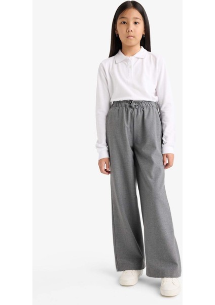 Kız Çocuk Wide Leg Geniş Paça Okul Pantolonu F2257A825AU
