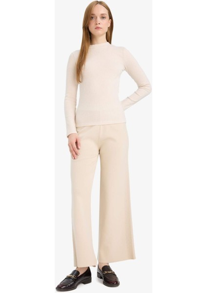 Wide Leg Geniş Bol Paça Triko Pantolon F1102AX25AU