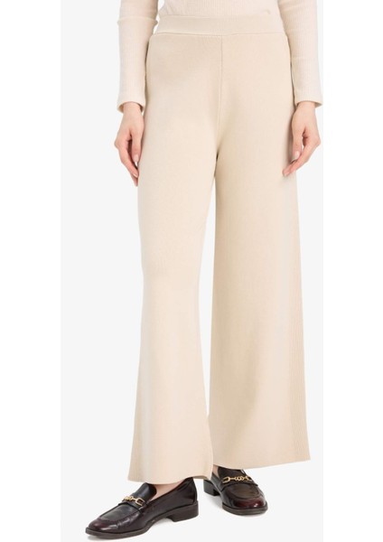 Wide Leg Geniş Bol Paça Triko Pantolon F1102AX25AU
