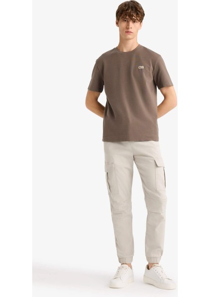 Regular Fit Bisiklet Yaka Baskılı Kısa Kollu Tişört F3472AX25AU