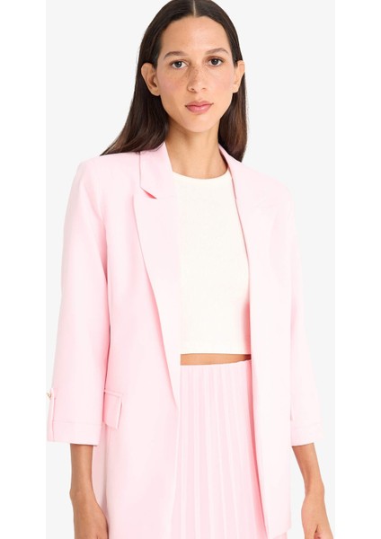 Regular Cepli Apoletli Blazer Ceket F3694AX25SM