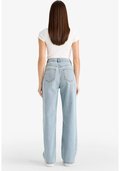 90's Wide Leg Yüksek Bel Uzun Jean Pantolon F3709AX25WN