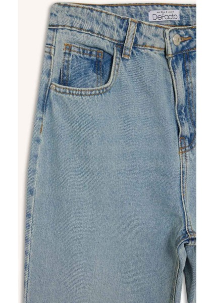 90's Wide Leg Yüksek Bel Uzun Jean Pantolon F3709AX25WN