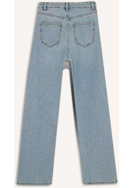 90's Wide Leg Yüksek Bel Uzun Jean Pantolon F3709AX25WN