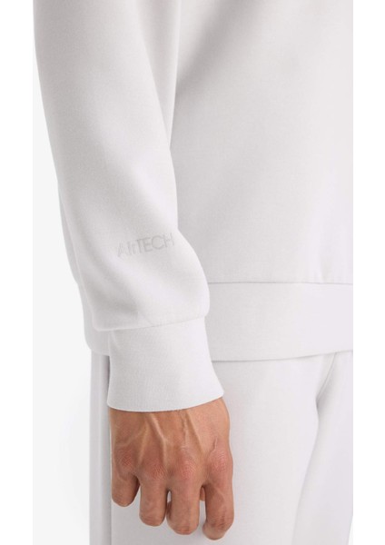 Fit Standart Fit Dik Yaka Yarım Fermuarlı Modal Sporcu Sweatshirt E9772AX25AU