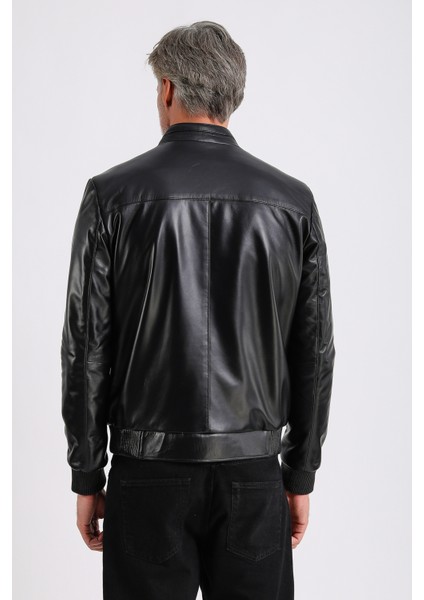 Yamal Erkek Hakiki Şişme Deri Mont