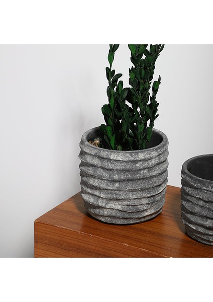 Nerius Saksı Büyük Boy Antrasit indirimleri