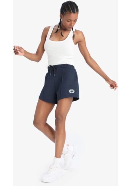 Fit Beli Lastikli Beyaz Sporcu Şort F3266AX25SM