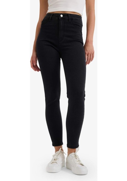 Yüksek Bel Bilek Boy Jean Pantolon B7498AX25AU