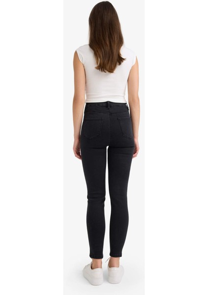 Yüksek Bel Bilek Boy Jean Pantolon B7498AX25AU