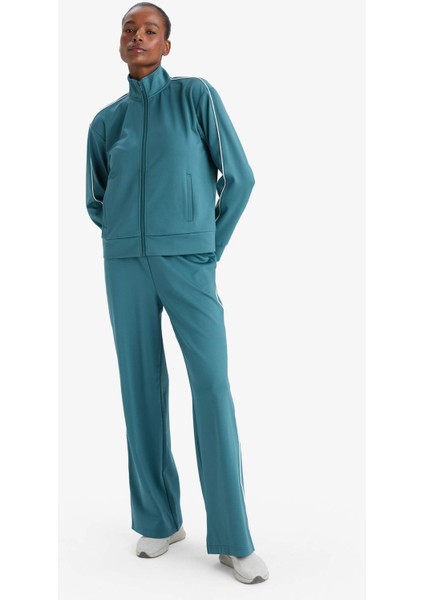 Fit Wide Leg Geniş Paça Cepli Biyeli Standart Boy İçi Yumuşak Tüylü Sporcu Pantolon F3846AX25AU