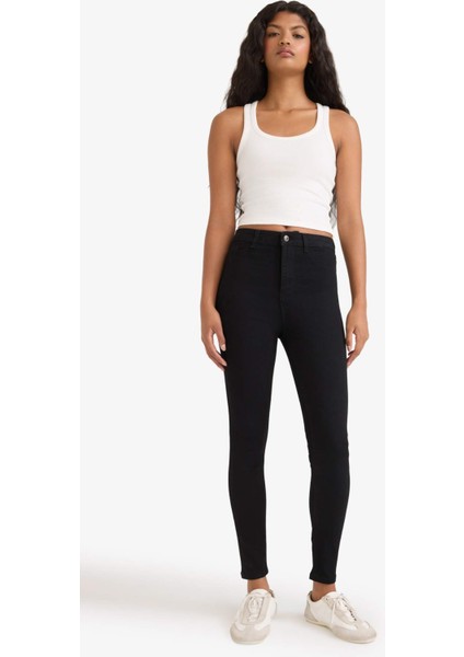 Yüksek Bel Bilek Boy Jean Pantolon B7498AX25AU