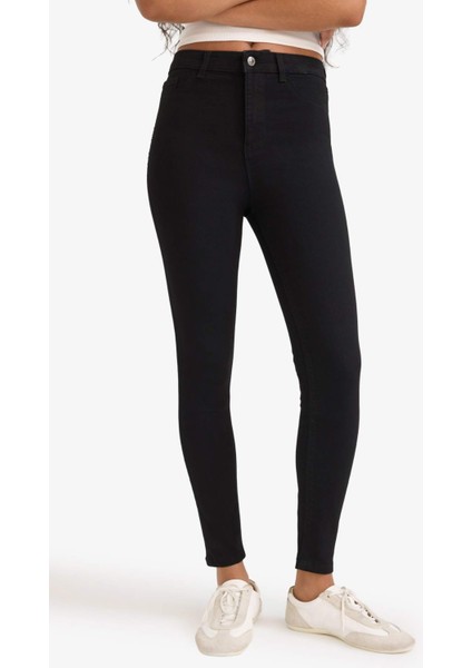 Yüksek Bel Bilek Boy Jean Pantolon B7498AX25AU