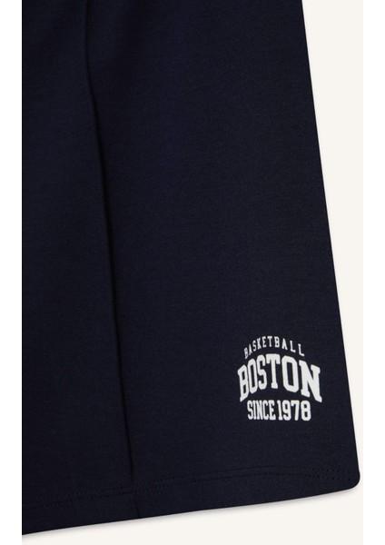 Fit Beli Lastikli Beyaz Sporcu Şort F3266AX25SM