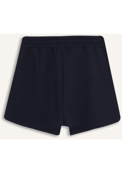 Fit Beli Lastikli Beyaz Sporcu Şort F3266AX25SM