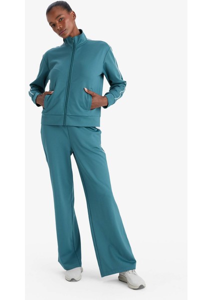 Fit Slim Fit Dar Kesim Dik Yaka İçi Yumuşak Tüylü Fermuarlı Hırka F3844AX25AU