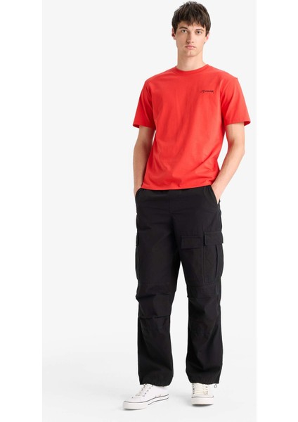 %100 Pamuk Regular Fit Bisiklet Yaka Atatürk Baskılı Kısa Kollu Tişört F3569AX25SM