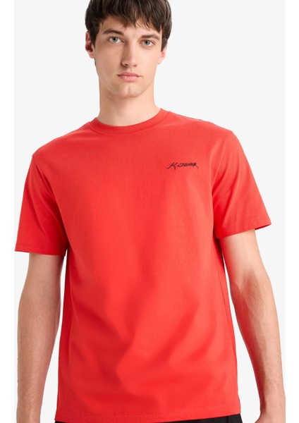 %100 Pamuk Regular Fit Bisiklet Yaka Atatürk Baskılı Kısa Kollu Tişört F3569AX25SM