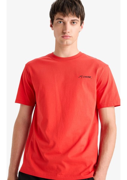 %100 Pamuk Regular Fit Bisiklet Yaka Atatürk Baskılı Kısa Kollu Tişört F3569AX25SM