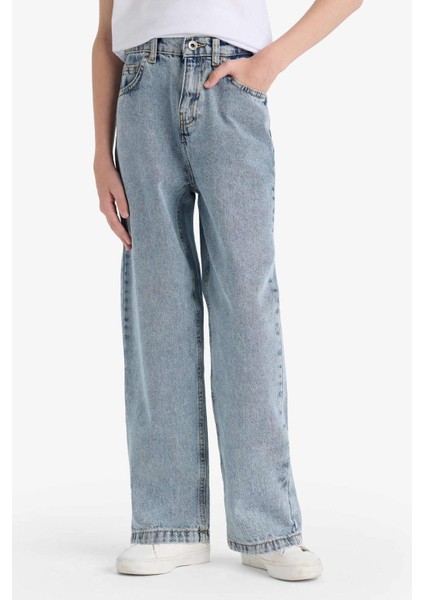 Erkek Çocuk Loose Fit Düz Paça Jean Pantolon F3379A825AU