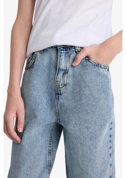 Erkek Çocuk Loose Fit Düz Paça Jean Pantolon F3379A825AU