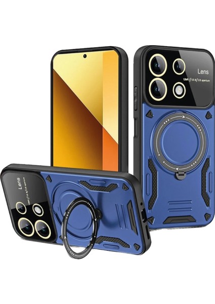 Zengezur Newface Xiaomi Redmi Note 13 4g Kılıf Joy Lens Standlı Kapak - Lacivert