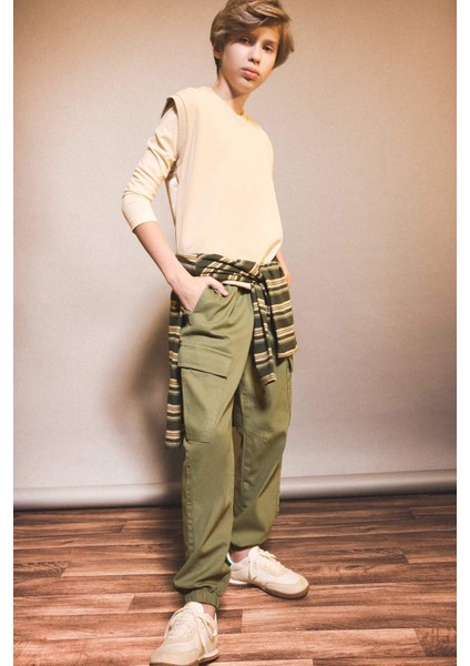 Erkek Çocuk Jogger Fit Gabardin Pantolon F1970A825AU