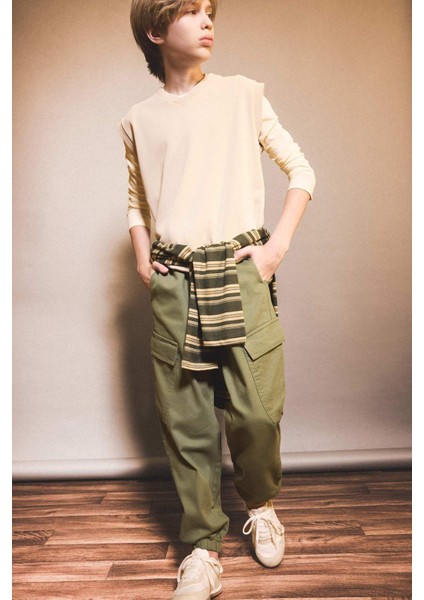 Erkek Çocuk Jogger Fit Gabardin Pantolon F1970A825AU