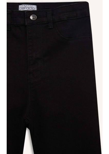 Kısa Geniş Paça Yüksek Bel Bilek Boy Jean Pantolon F2940AX25WN