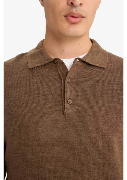 Standart Fit Polo Yaka Triko Kazak F1523AX25AU