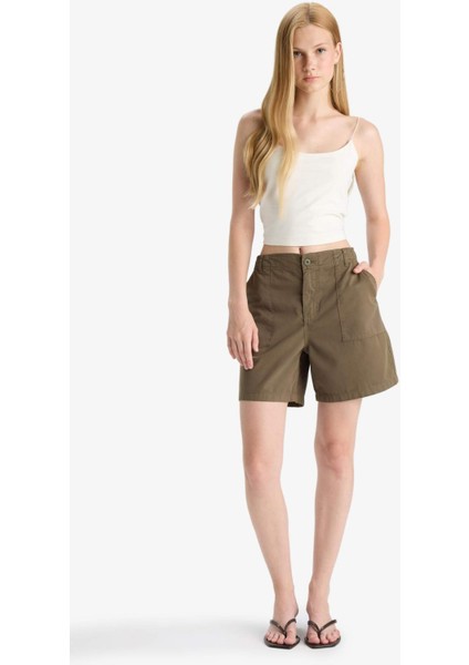 Coool Normal Bel Kısa Paça Gabardin Şort F3318AX25SM