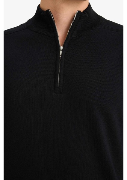 Standart Fit Dik Yaka Yarım Fermuarlı Triko Kazak D0624AX25AU