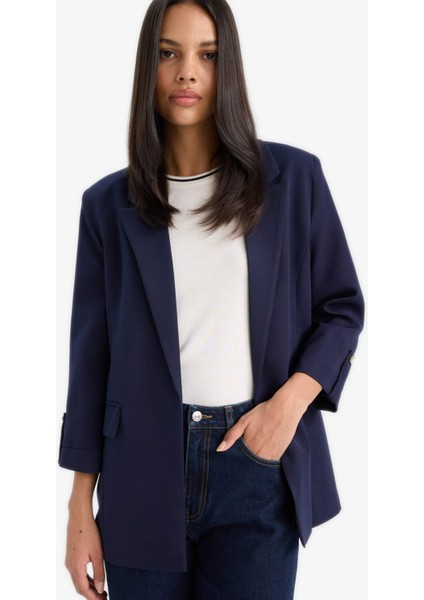 Regular Cepli Apoletli Blazer Ceket F3694AX25SM