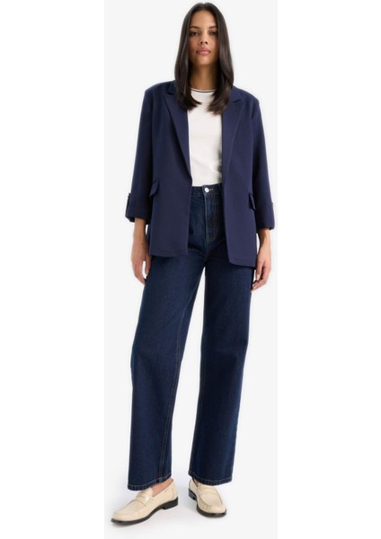 Regular Cepli Apoletli Blazer Ceket F3694AX25SM